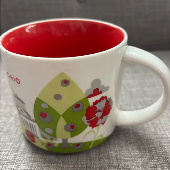 Starbucks Ohio Mug with Red Interior - Picture 2 of 8